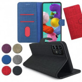 Samsung Galaxy A53 Kılıf FitCase Fabric Kapaklı Cüzdanlı - 1