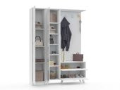 ABRE vm-34342 BEYAZ VESTİYER PORTMANTO AYAKKABILIK - 4