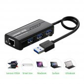 Ugreen USB 3.0 Gigabit Ethernet Dönüştürücü ve 3 Port USB Hub Çoklayıcı - 6