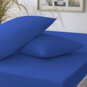 Taç Basic Lastikli Çift Kişilik Çarşaf Seti Mavi 180x200 cm - 1