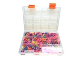 Lastik Bileklik Yapma Seti 10 Bölmeli Karışık Renk Özel Kutusu ile - 1