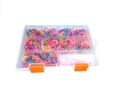 Lastik Bileklik Yapma Seti 10 Bölmeli Karışık Renk Özel Kutusu ile - 4