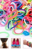 Lastik Bileklik Yapma Seti 10 Bölmeli Karışık Renk Özel Kutusu ile - 5