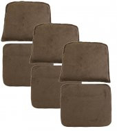 Knsz minder seti 3 lü mazlum kahve penye kumaş oturma ve sırt tel sandalyesi minderi bir arada - 2