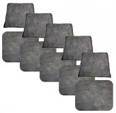 Knsz minder seti 5 li mazlum gri işlemeli kumaş oturma ve sırt tel sandalyesi minderi bir arada thumbnail 1