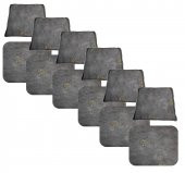 Knsz minder seti 6 lı mazlum gri işlemeli kumaş oturma ve sırt tel sandalyesi minderi bir arada thumbnail 1