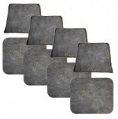 Knsz minder seti 4 lü mazlum gri işlemeli kumaş oturma ve sırt tel sandalyesi minderi bir arada thumbnail 2