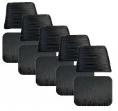 Knsz minder seti 5 li mazlum siyah çizgili kumaş oturma ve sırt tel sandalyesi minderi bir arada thumbnail 2