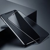 Baseus İPhone 11 Pro- XS-X 0,23mm Anti Spy Çerçeveli Tempered Cam Ekran Koruyucu - SİYAH - 5