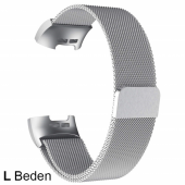 Fitbit Charge 3 Metal Milano Loop Kayış Kordon(l Beden) - MOR - 6