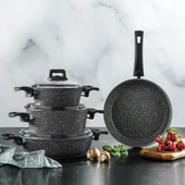 Schafer New Stark Granit Tencere Seti-7 Parça-Antrasit - 3