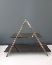 Glassis Mini Katlı Üçgen Servis Antik - 1