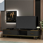 BMdekor TV Ünitesi Avon Antrasit Gold Ledli 180 cm - 2