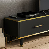 BMdekor TV Ünitesi Avon Antrasit Gold Ledli 180 cm - 3