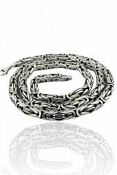 7 mm 70 cm 155 gr Düz Kral Zinciri 925 Gümüş Kolye thumbnail 3