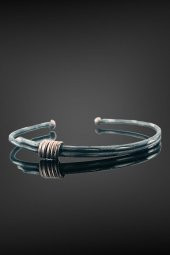El Üretim Otantik Kelepçe Bilezik 925 Gümüş Erkek Bileklik - 1