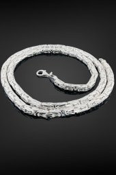 Kral Zincir 70 gr 60 cm 4.50 mm Parlak 925 Gümüş Erkek Kolye - 1