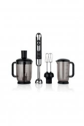 Korkmaz A447-12 Mia Mega Siyah/Krom Blender Set - 1
