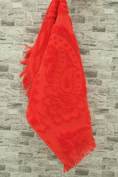 3lü 30x50 Kadife Paisley Desen Saçaklı Mutfak Havlusu - 3