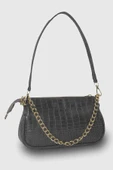 Bagorama HANSEN Kadın Zincirli Suni Deri Kol ve Omuz Çantası - 2