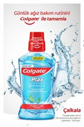 Colgate Plax Nane Ferahlığı Alkolsüz Ağız Bakım Suyu 500 Ml + Plax Taze Nane 250 Ml X 2 Adet - 2