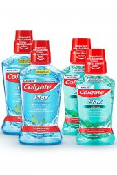 Colgate Plax Nane Ferahlığı Alkolsüz Ağız Bakım Suyu 500 Ml + Plax Taze Nane 250 Ml X 2 Adet - 4
