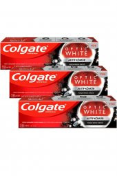 Colgate Optic White Charcoal Aktif Kömür Diş Macunu 50 Ml X 3 Adet - 1