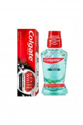 Colgate Optic White Aktif Kömür Beyazlatıcı Diş Macunu + Plax Taze Nane Ağız Suyu 250 Ml - 1