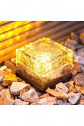 Solar Güneş Enerjili Buz Cam Zemin Dekoratif Bahçe Aydınlatma Led Kristal - 2
