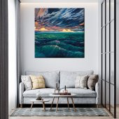 Hediyeset Modern Kanvas  Sürrealist Ufuk Tablo - 1