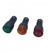 Siren Işıklı Flaşör Buzzer Yeşil Led AD16-22SM 24v Dc 22mm Çap - 1