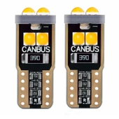 T10 Dekoratif led ampul 6SMD CANBUS(Arıza Önleyici) 12V çift turuncu / LAAM866 thumbnail 2