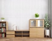 Renkli Duvarlar Beyaz Lambri 3D Kendinden Yapışkanlı Duvar Kağıdı Paneli NW43 thumbnail 7