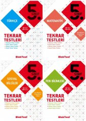 5. Sınıf Tekrar Testleri 4lü Set (Türkçe + Matematik + Sosyal B. + Fen B.) - Tudem Yayınları - 1