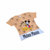 Kız Çocuk Bisiklet Yaka Kısa Kollu Şık Görünümlü T_Shirt - 4