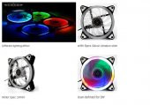 120x120x25 mm 12 Volt 3 Pin+Molex RGB Fan - 4