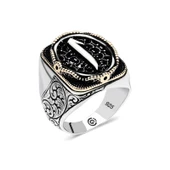 Gümüş Elif Oval Erkek Yüzük thumbnail 1