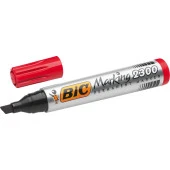 Bic Markör Permanent Kesik Uçlu Kırmızı (12 Li Paket) - 2