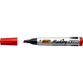 Bic Markör Permanent Kesik Uçlu Kırmızı (12 Li Paket) - 5