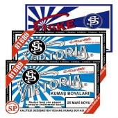 Viktoria Kumaş Boyası Mavi Koyu 2Pk+Fiske Sabitleme 1Pk - 1
