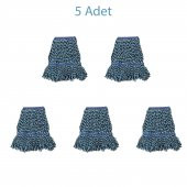 Cod-Ex Geniş Islak Mop Püskül Paspas Başlığı - 25 Cm. - 500 Gr. - Pamuklu - 5 Adet - 2