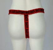 ASM0123 Bayan Kırmızı Glatyatör LOVE Fantazisi Tanga thumbnail 4