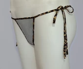 ASM0271 Bayan Gri Leopar İpli Renkli String - 2