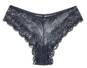 ASM0115 Bayan Siyah Dantel Tanga String - 2