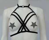 ASM0266 Bayan Siyah Bralet Büstier Sütyen - 2