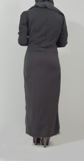 ACRUX0021 Bayan 36 Koyu Yeşil Narin Yıldızlar Abiye Elbise - 6