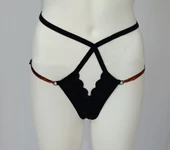 ASM0168 Bayan Siyah Fisto Exotic String Tanga - 2