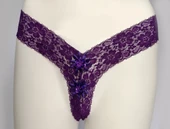 ASM0256 Bayan Mor Lindown Dantel String - 2