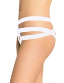 ASM0219 Bayan Beyaz Kafes Örgülü Tanga Külot - 3