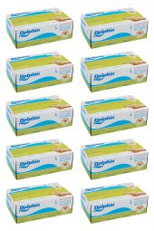 Dolphin Tek Kullanımlık Lateks Beyaz Pudralı Large Muayne Eldiveni - 10 Adet 100'lü Paket / Koli - 1